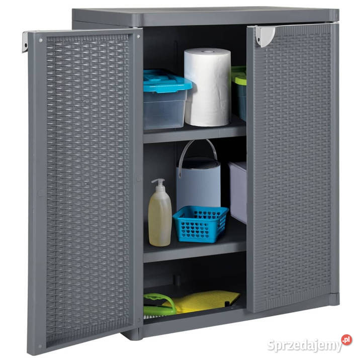 Szafka ogrodowa szara 65x45x88 rattan PP Warszawa