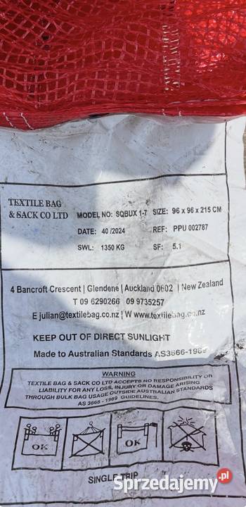 Worki Big Bag PREMIUM czyste mocne 1350 Warszawa