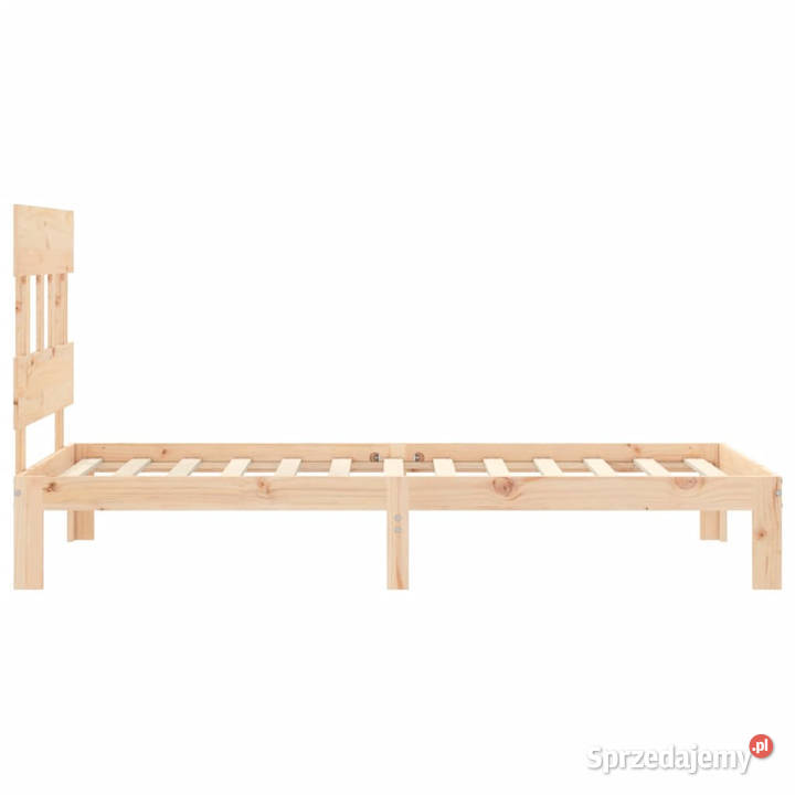 Rama łóżka bez materaca lite drewno sosnowe 203cm mazowieckie