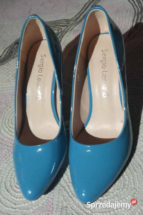 CZÓŁENKA szpilki niebieskie 37 Czółenka Głogów