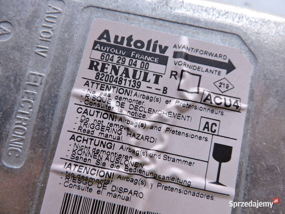 Sensor AirBag Renault Grand Scenic II 16 B Myszków