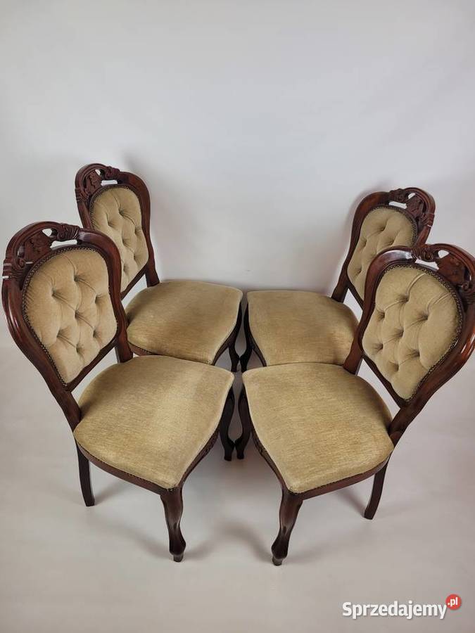 Komplet krzeseł barokowych 4 sztuki Białogard
