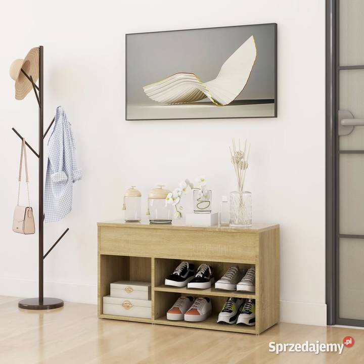 vidaXL Ławka z miejscem na buty dąb sonoma
