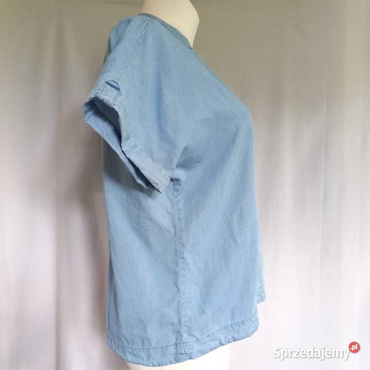 Bluzka niebieska Krótki Rękaw r 3638 Vero Moda z dekoltem Białystok sprzedam