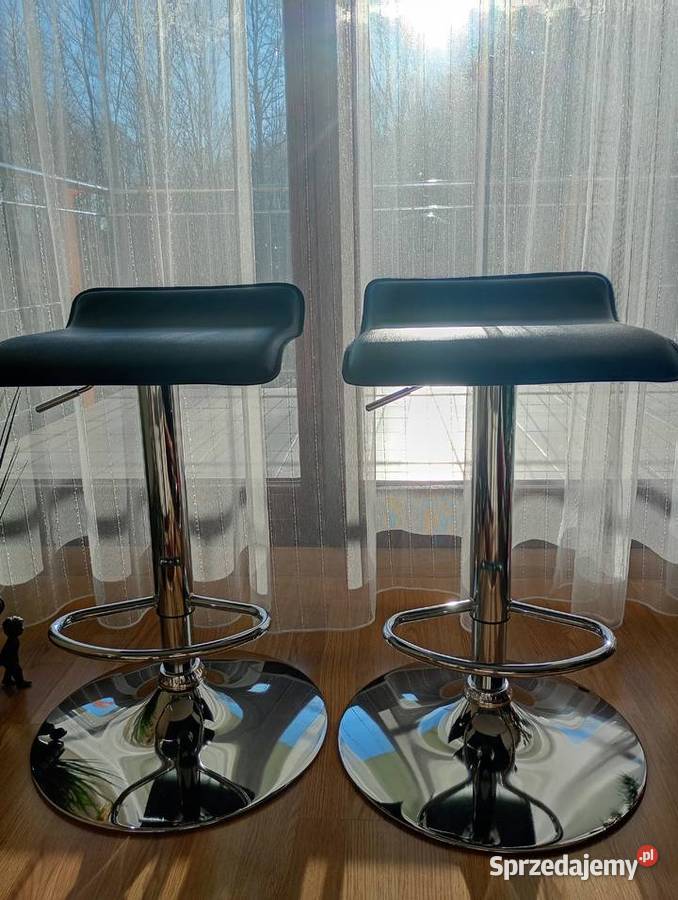 HOKER czarny chromowany stan idealny 2 sztuki Ustroń sprzedam