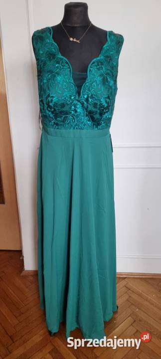 Sprzedam śliczną butelkowo zieloną sukienkę Białystok