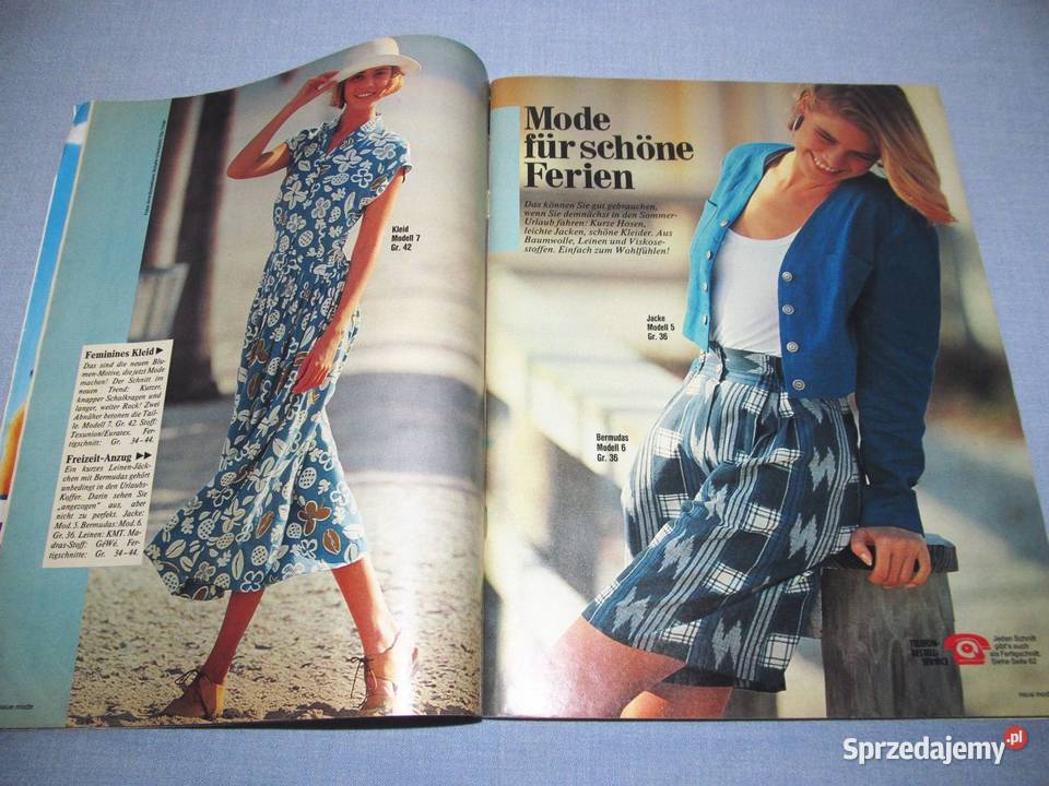 8 x Neue Mode 19868788 Vintage moda szycie Czasopisma Skępe