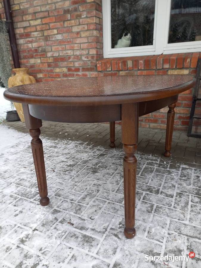 Stół dębowy owalny masywny holenderski 653 Gawroniec
