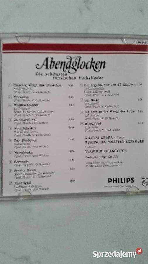 Nicolai Gedda tenor Abendglocken 1993 Polydor CD Muzyka lubelskie