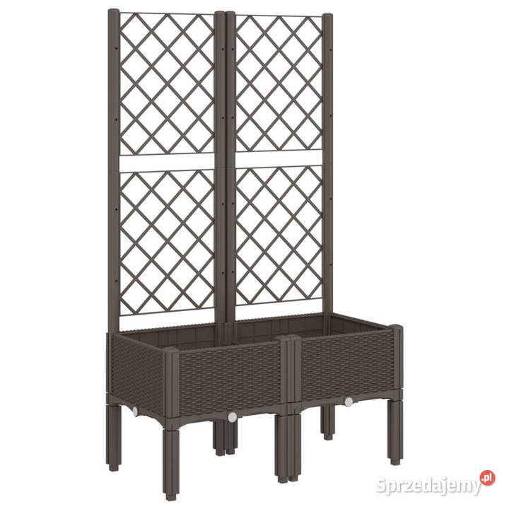 Donica ogrodowa z kratką brązowa 80x40x142 PP Warszawa