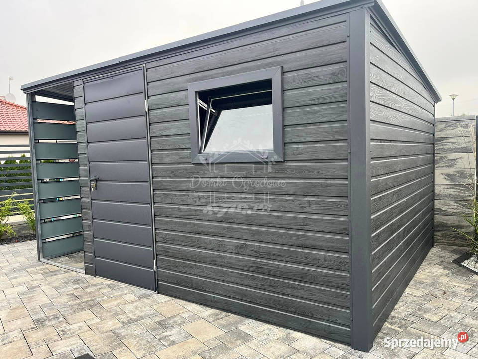 Domek Ogrodowy 3x25 wiata 1x25m okno Sosna Kalisz