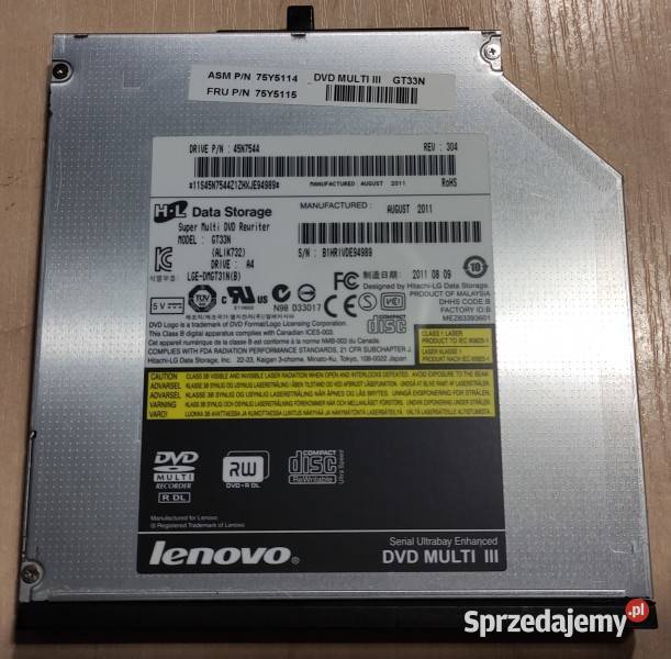 nagrywarka napęd DVDRW LENOVO IBM GT33N 75Y5115 DVD +/- RW Łódź sprzedam