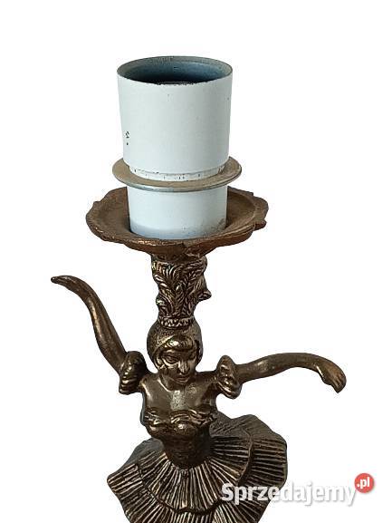 Mosiężna lampa dekoracyjna Antyki Rzeszów