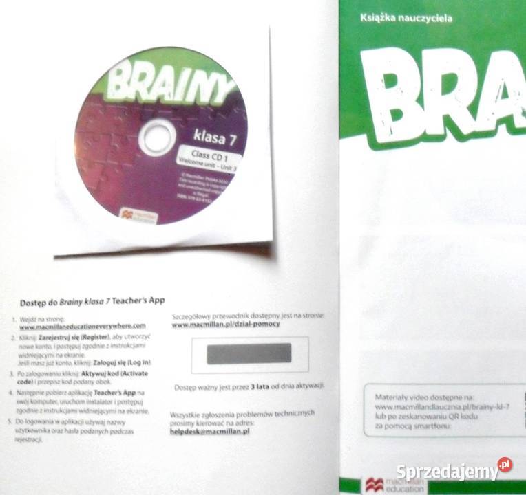 Brainy kl7 KSIĄŻKA NAUCZYCIELA 3x CD Kod do Biała Podlaska