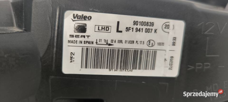 Lampa Reflektor Seat Leon 3 Lift III LED Lewa Dąbrowa Górnicza sprzedam