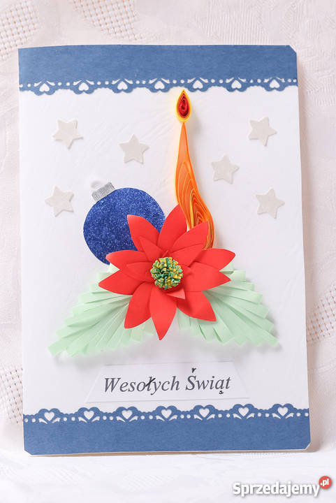 Kartki świąteczne ręcznie robione metodą Rękodzieło sprzedam