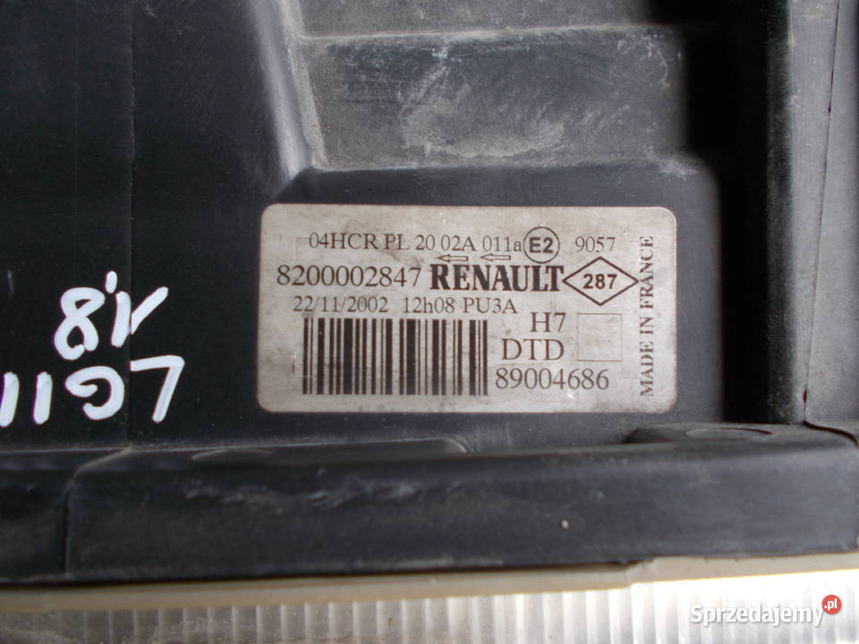 renault LAGUNA 2 02r 18 16v lampa lewa prawa Lampy przednie Lampy przednie Zamość