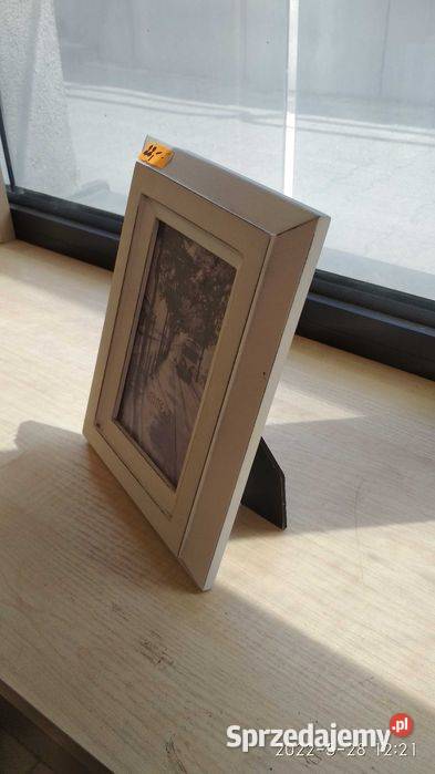 Drewniana ramka na zdjęcia biała boho Krzeszowice