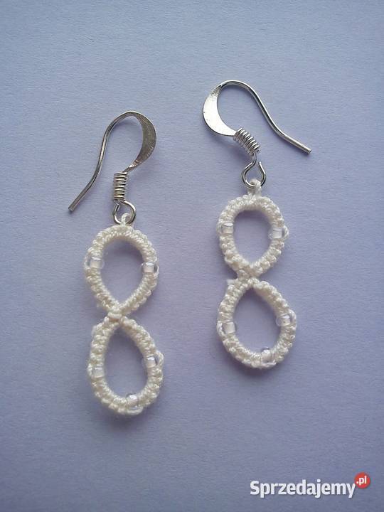 Kolczyki frywolitkowe małopolskie Wiśniowa