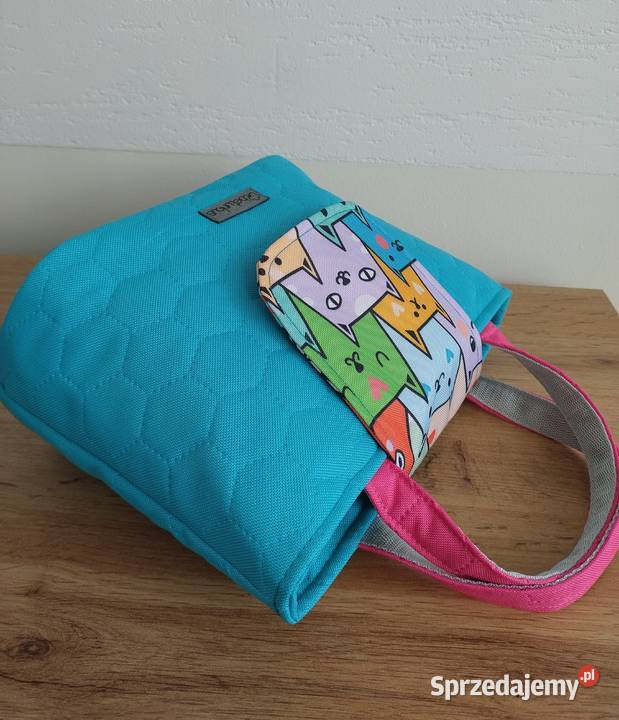 Niebieska Torebka Koszyk w KOTKI handmade Kraków