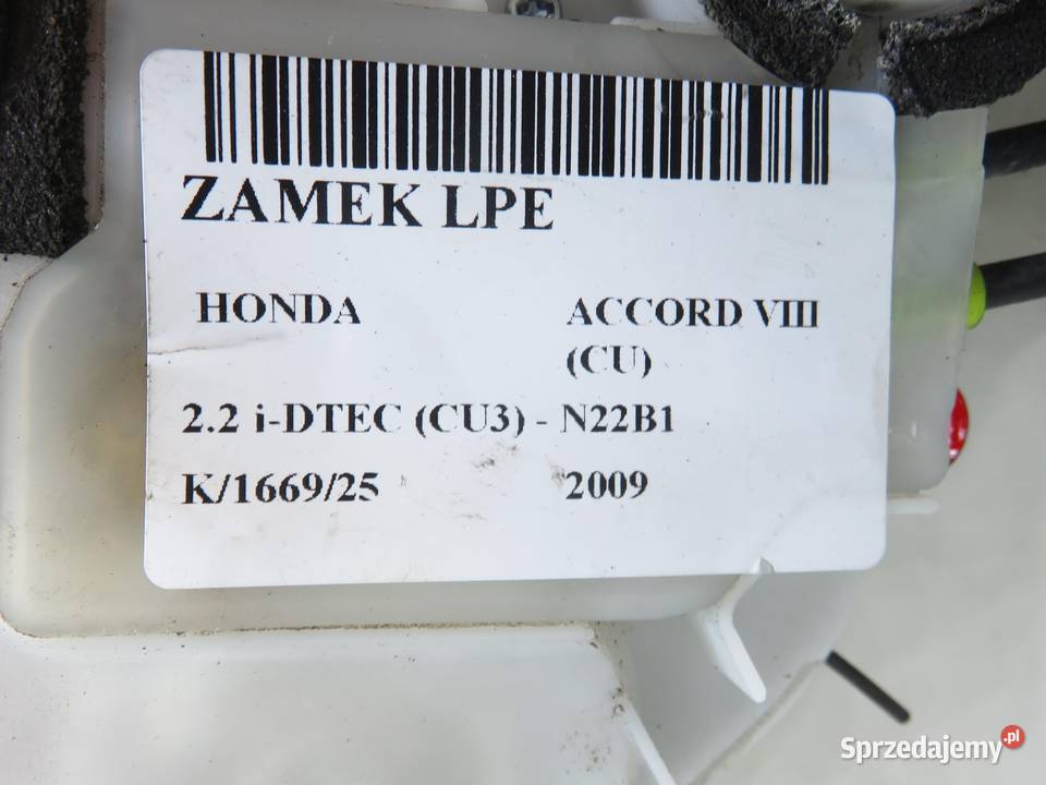 ZAMEK LEWY PRZEDNI HONDA ACCORD VIII