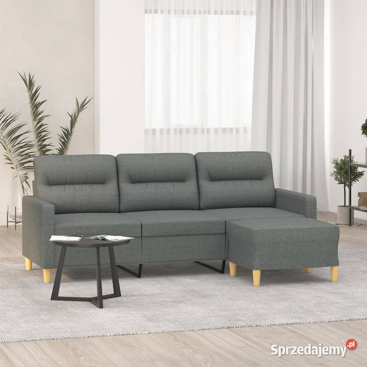 3osobowa sofa z podnóżkiem ciemnoszary 180 Warszawa sprzedam