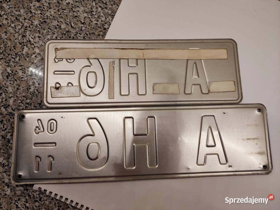 Tablica rejestracyjna Niemcy 2 sztuki AH6 opolskie Głuchołazy