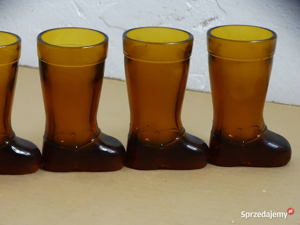 Unikalny komplet 6 kieliszków szklanek Buty
