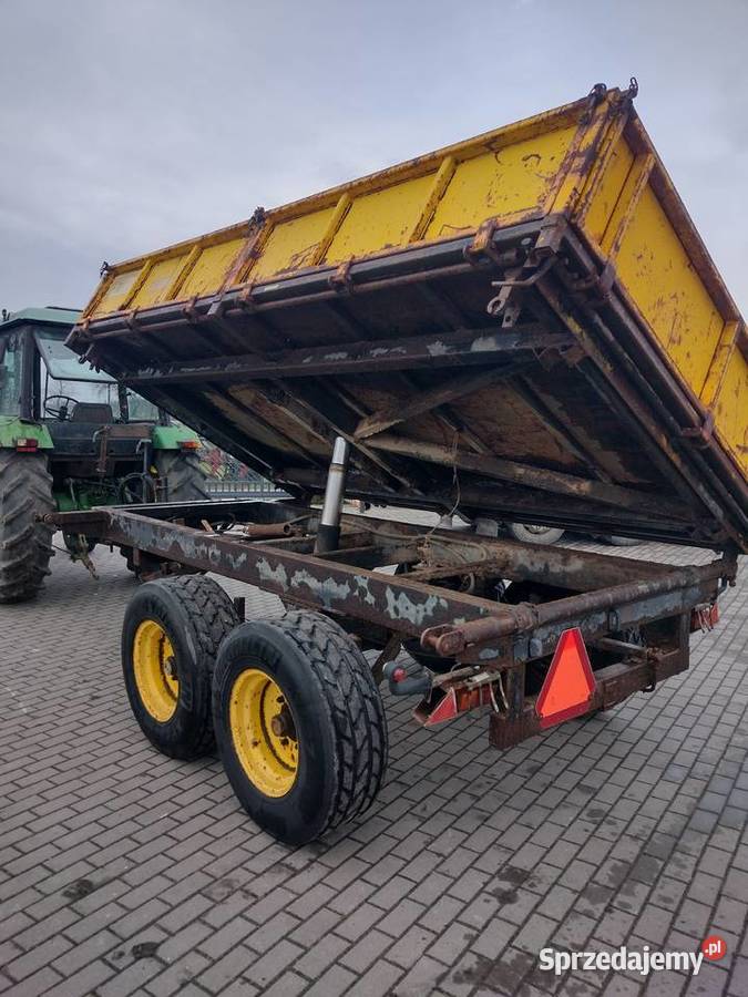 Przyczepa rolnicza tandem budowlana 8 ton nieuszkodzony