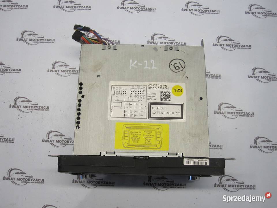 VW GOLF VI 10r radio CD 3C8035195 8157647239360 osobowe świętokrzyskie