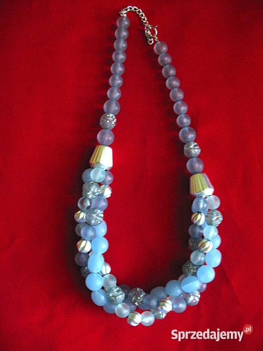 Korale naszyjnik błękitne długość 47 Dla kobiet Dodatki