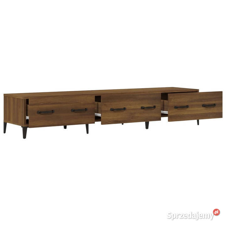 Szafka pod telewizor brązowy dąb 150x345x30 RTV