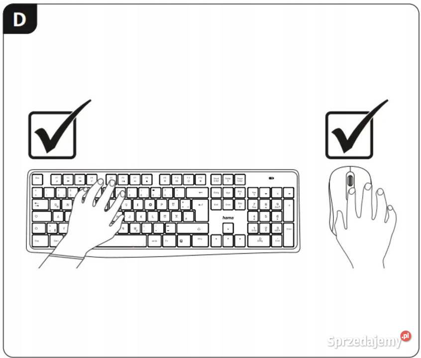 KLAWIATURA MYSZ Bezprzewodowe HAMA COMBO AKMW100 Chorzów