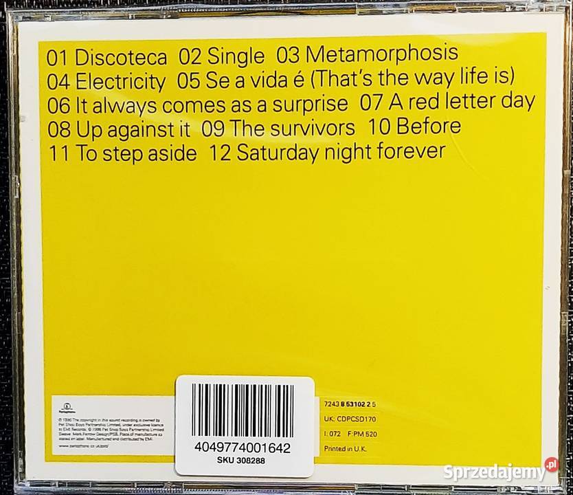 Wspaniały Album CD PET SHOP BOYS Album CD Katowice