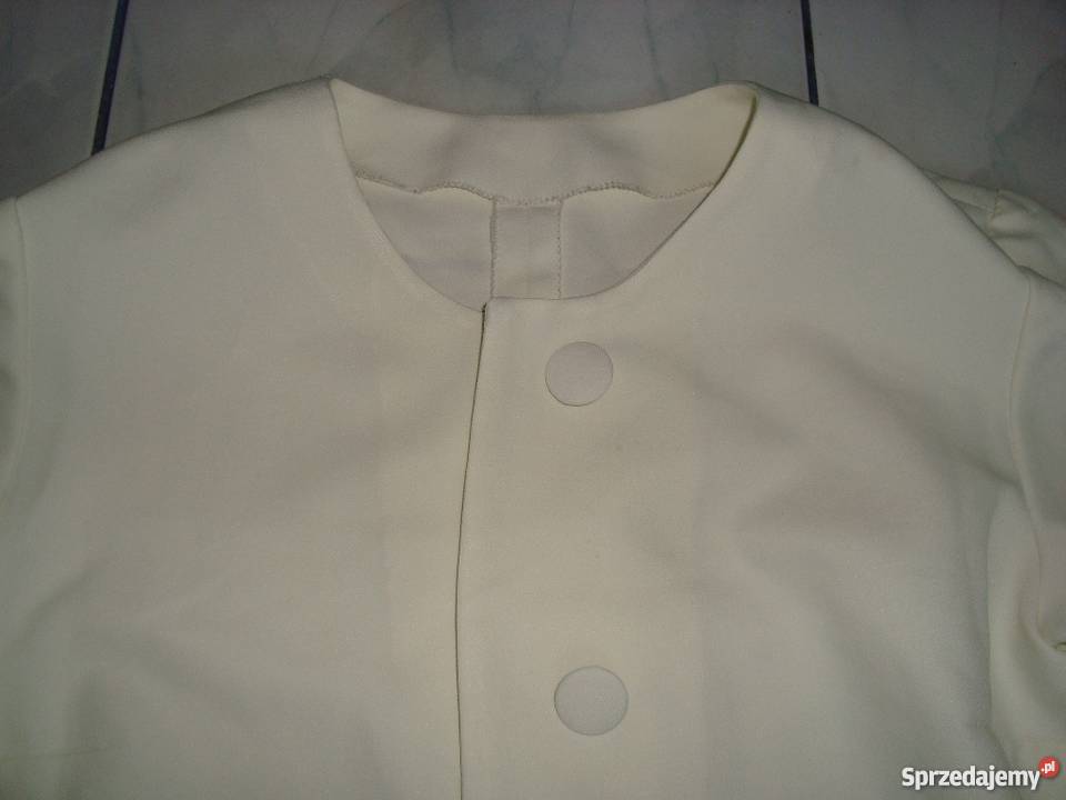 Żakiet rozpinany kremowy Bez wzoru Ostrołęka sprzedam