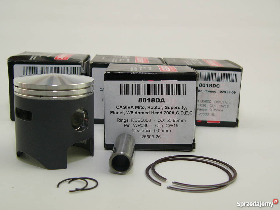 TŁOK komplet tłokowy WOSSNER 5595 mm sel A Mito Silniki i osprzęt Zabrze
