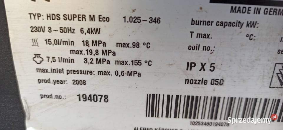 Myjka ciśnieniowa Karcher HDS Super M Piotrków Trybunalski