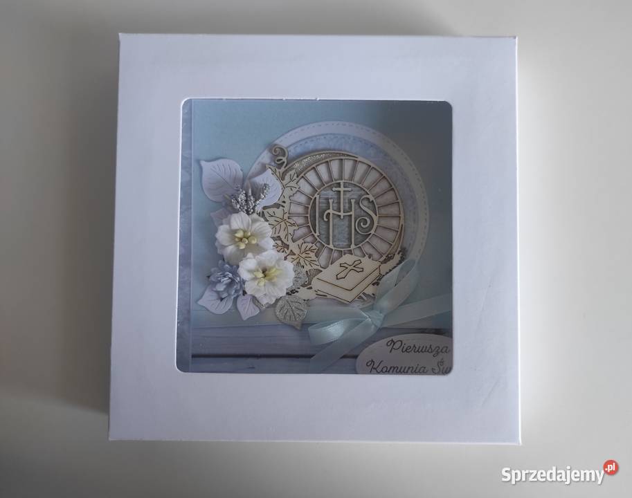 Kartka ręcznie robiona na Komunię Świętą z Łódź