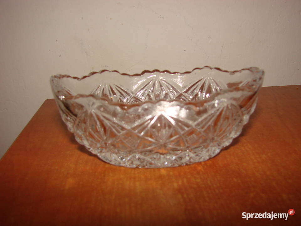 mała szklana żardiniera PRL Pruszcz Gdański