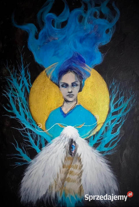 ŚWIATŁO KSIĘŻYCA obraz na płótnie artystki sprzedam