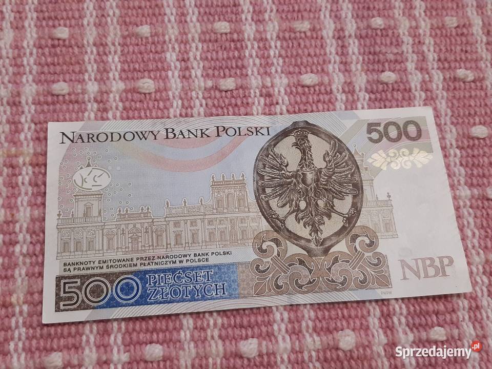 banknot polski 500złotych z 2016r Łomża