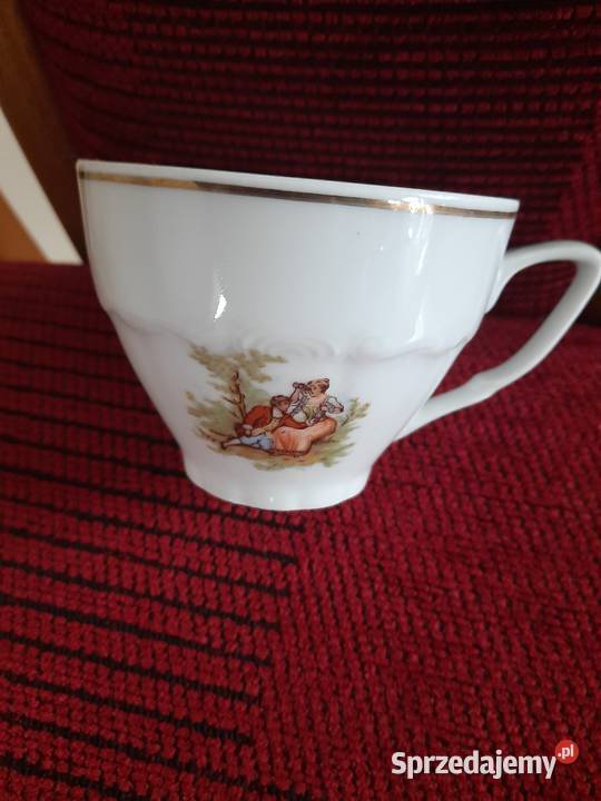 Porcelana obiadowa i kawowa zdobiona scenkami Warszawa sprzedam