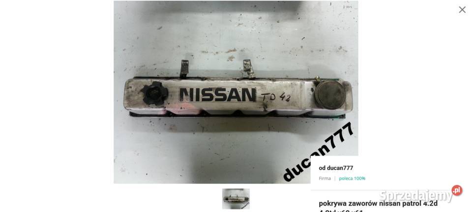 POKRYWA ZAWORÓW NISSAN ALMERA N16 22 DIESEL Jelcz-Laskowice