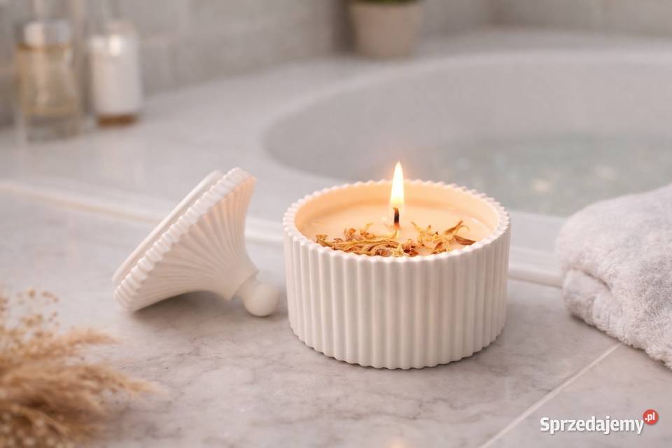 Świeca sojowa w formie gipsowej