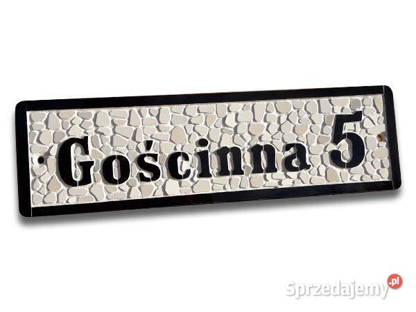 Tabliczka adresowa ceramiczna z numerem na dom Warszawa
