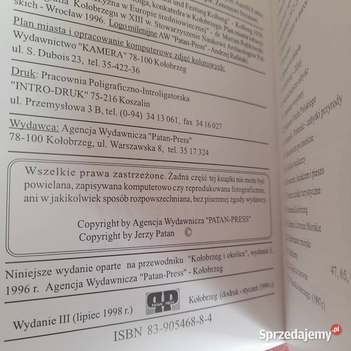 Przewodnik Kołobrzeg i Jerzy Patan historia przewodnik
