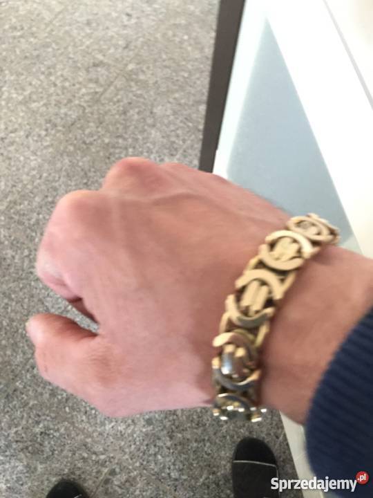 Okazja Gruba Złota BRANSOLETKA pr585 wielkopolskie Września