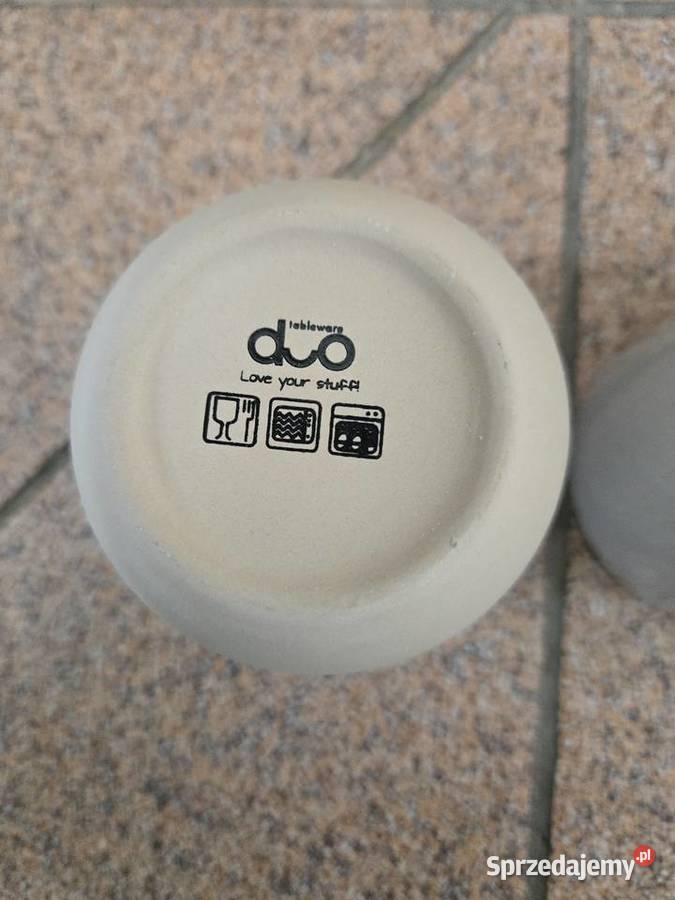 Zestaw 3 kubków Duo Tableware białobeżowych Czaplinek