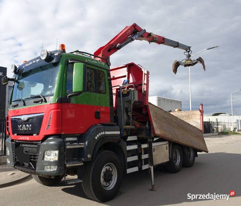Man Tgs bordmatic wywrotka z dzwigiem nie Warszawa