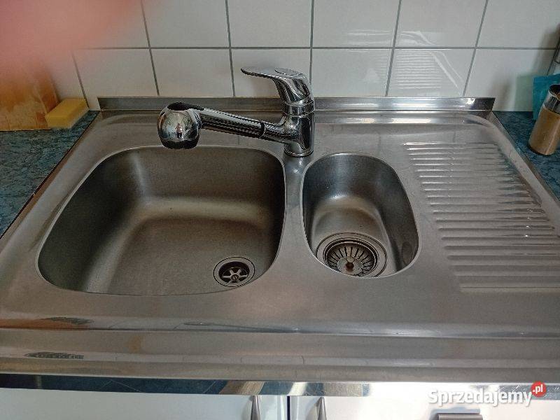 zlewozmywak z ociekaczem baterią i syfonem Zlewozmywaki Tarnów sprzedam